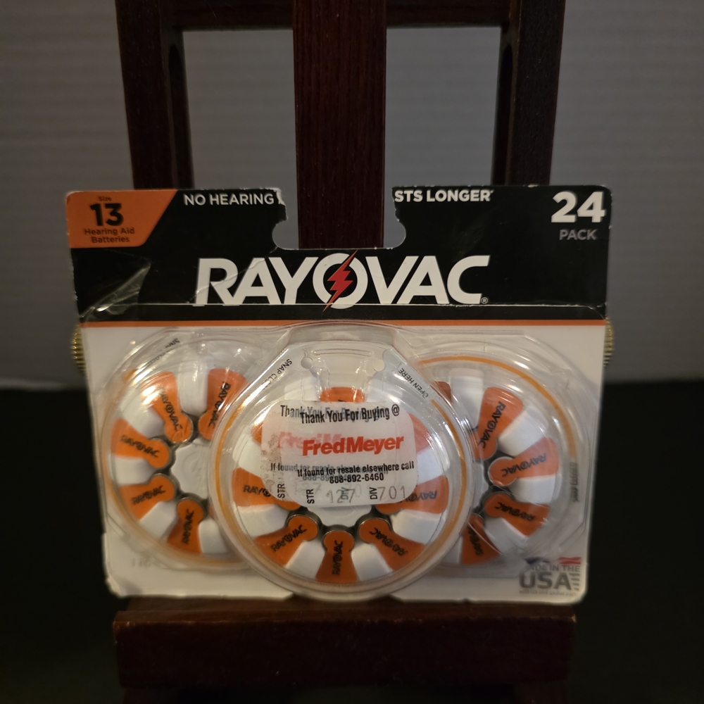 Rayovac Size 13 Hearing Aid Batteries 24 pack